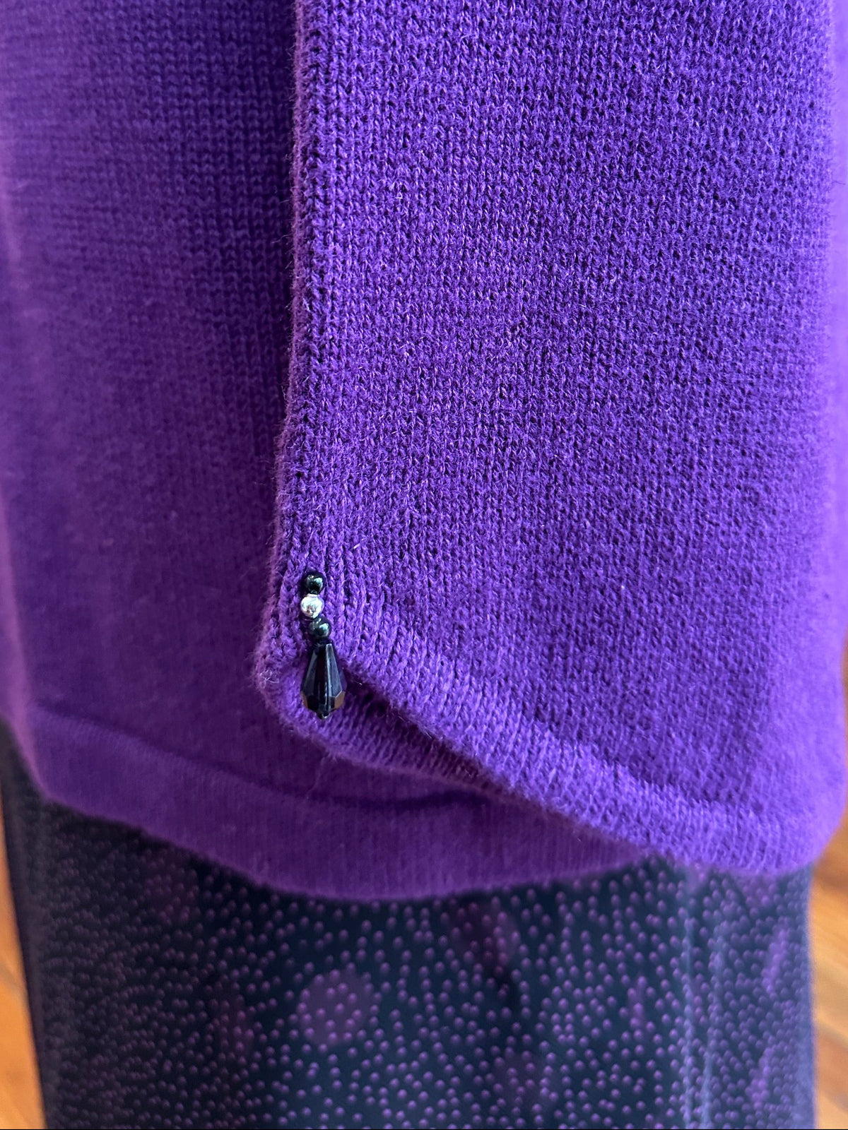 Witchy Purple Jeweled Cardi - LARGE