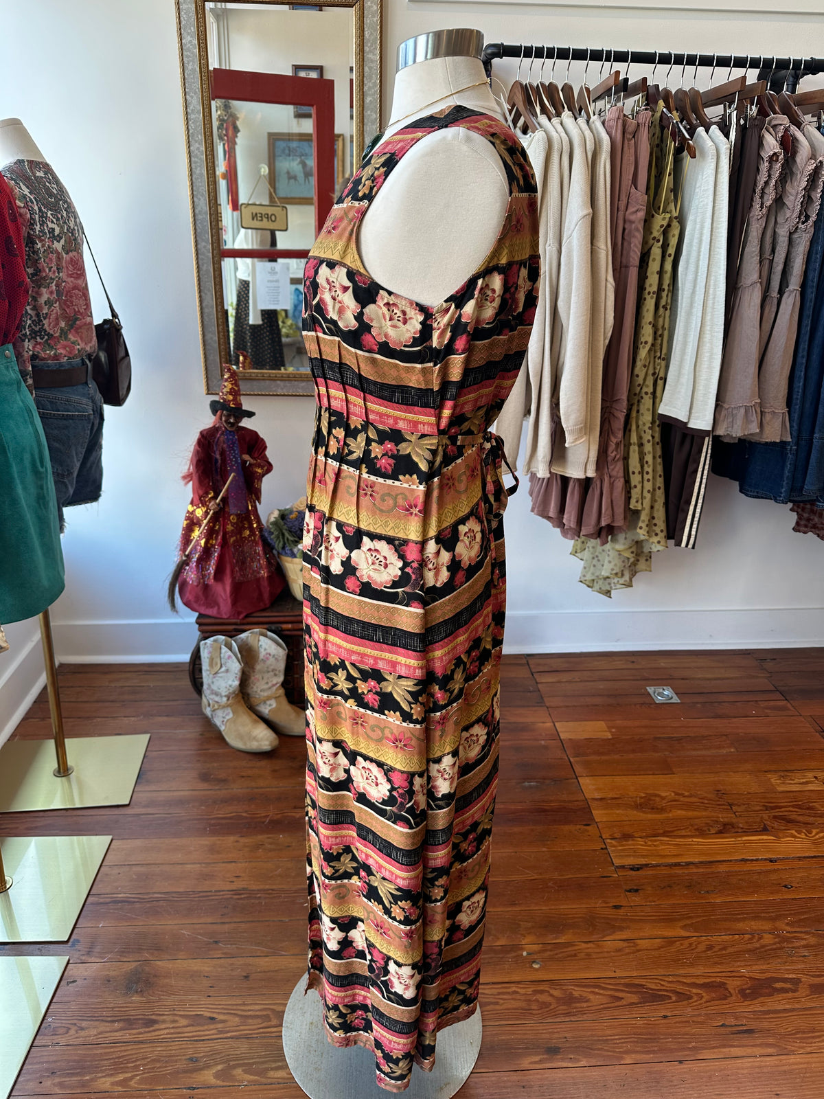 80's/90's Autumn Maxi Dress - 10