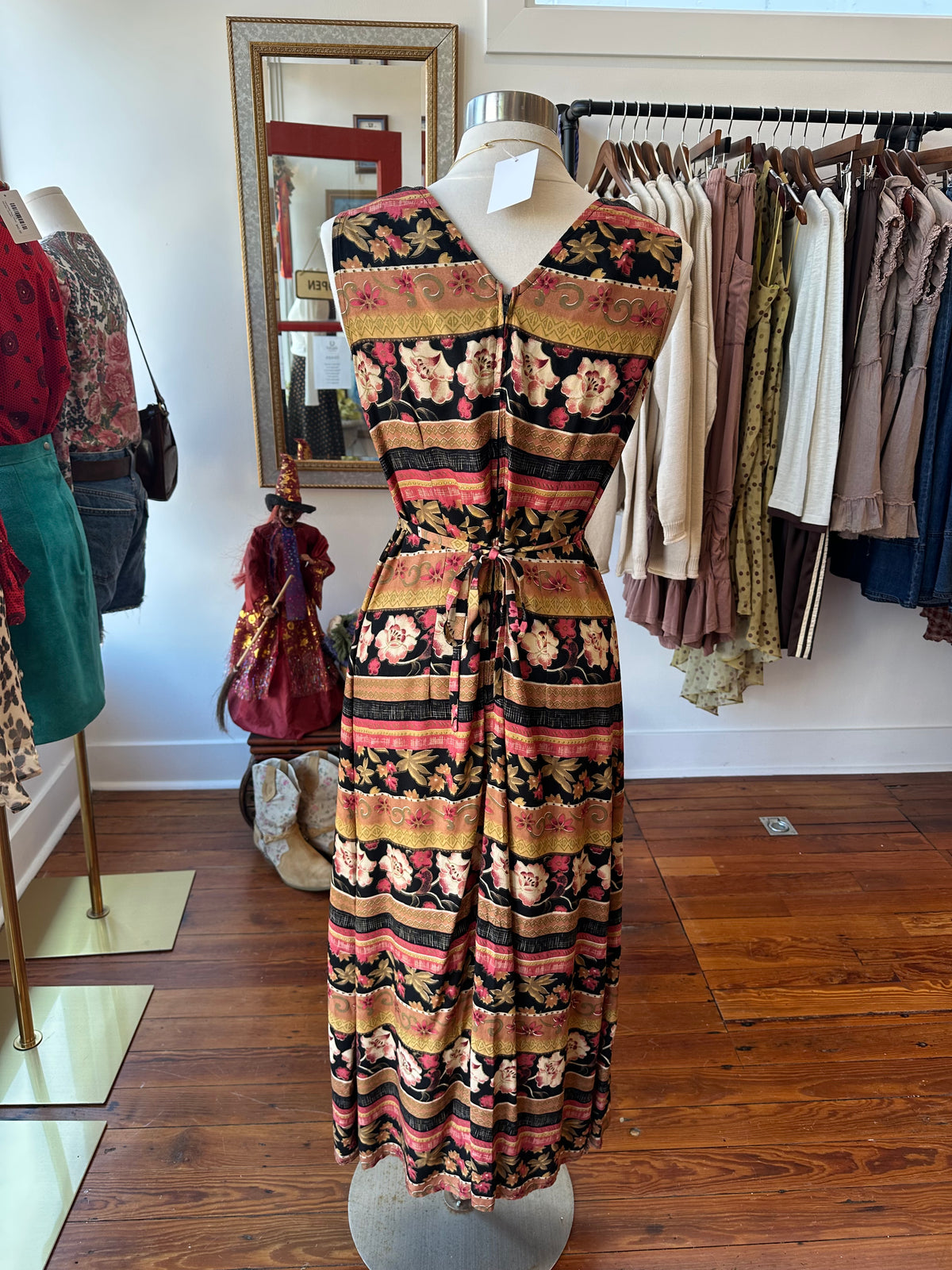 80's/90's Autumn Maxi Dress - 10