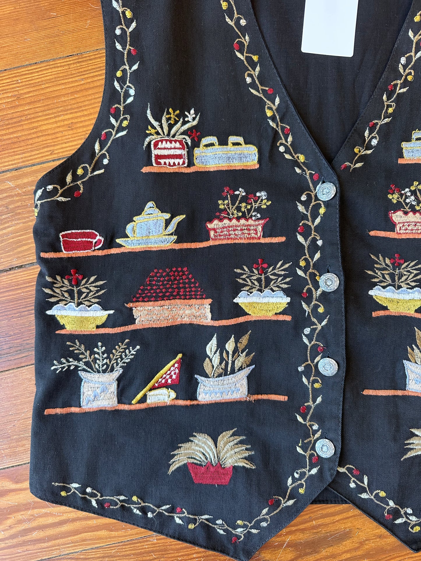90's Oversized Cottage Shelf Vest - SMALL