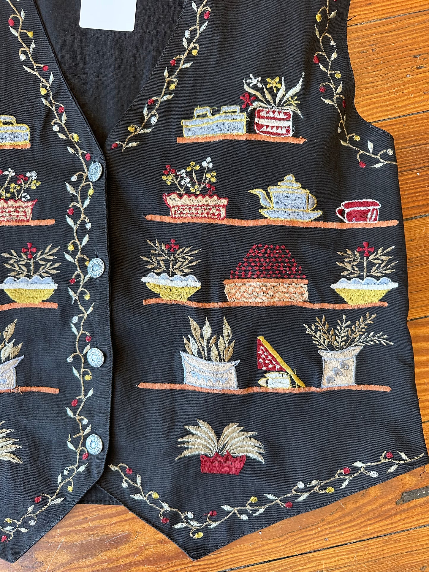 90's Oversized Cottage Shelf Vest - SMALL