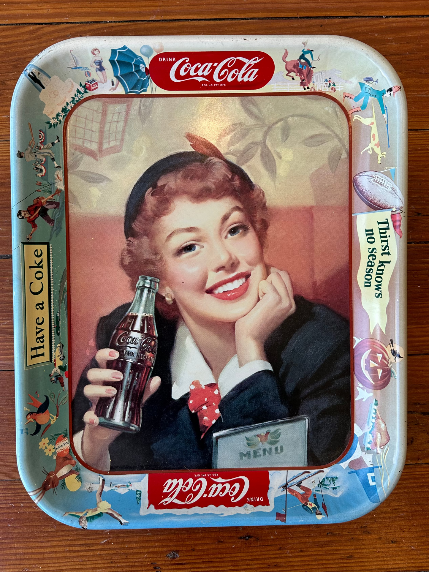 1950's Coca-Cola "Thirst Has No Season" Serving Tray