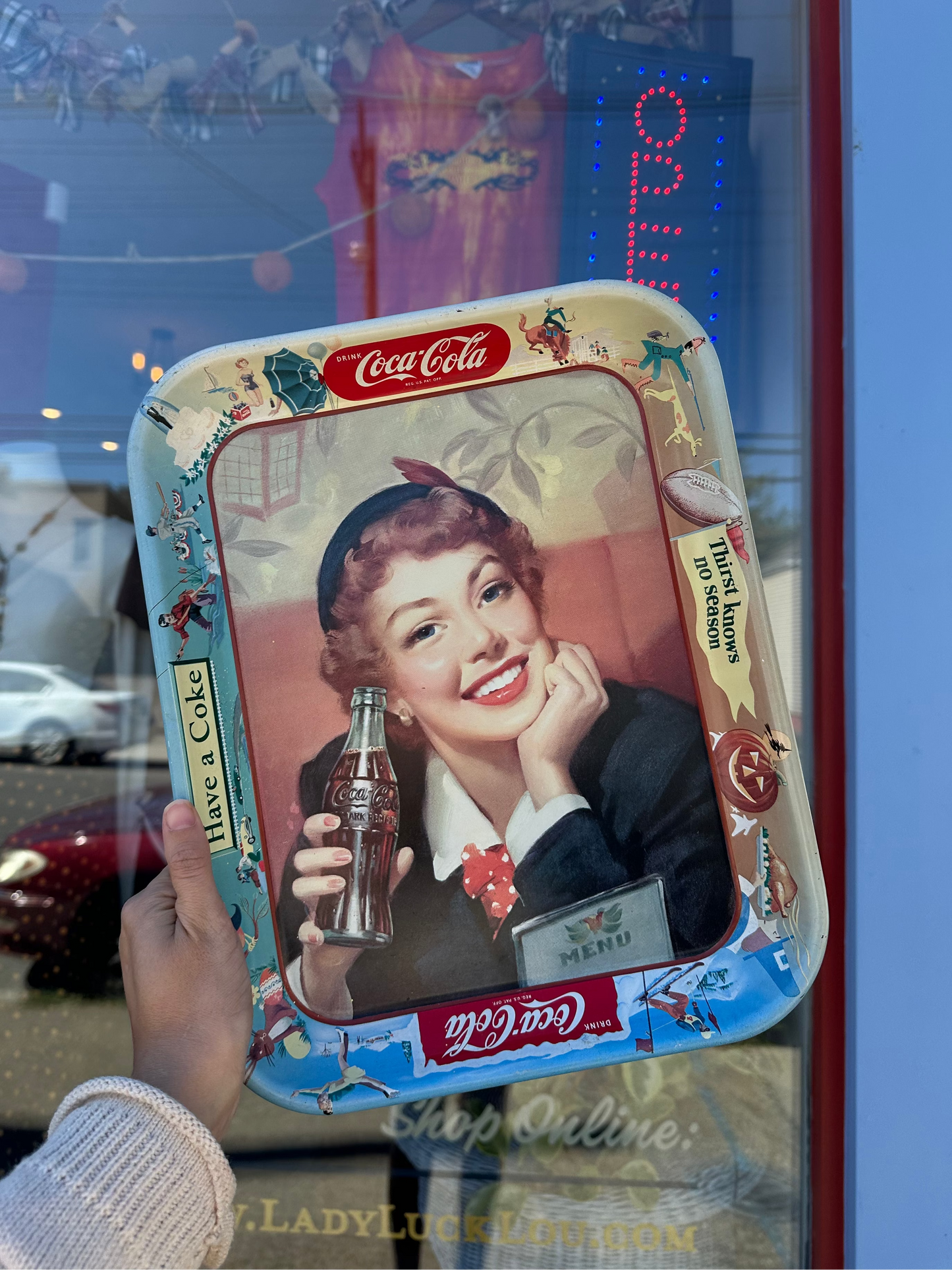1950's Coca-Cola "Thirst Has No Season" Serving Tray