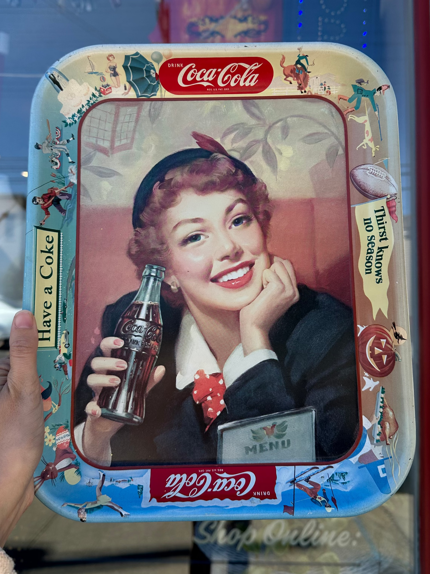 1950's Coca-Cola "Thirst Has No Season" Serving Tray