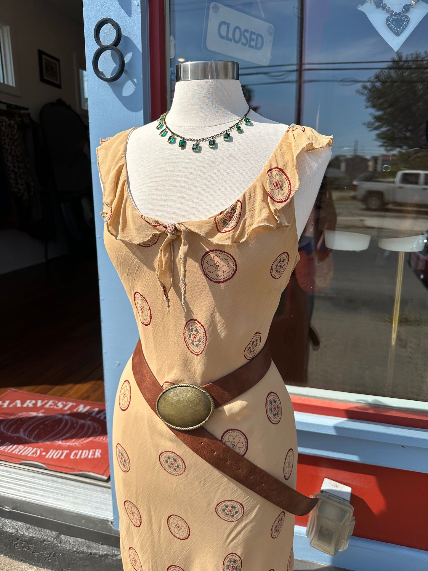 90's/Y2K Tan Boho Midi - MEDIUM