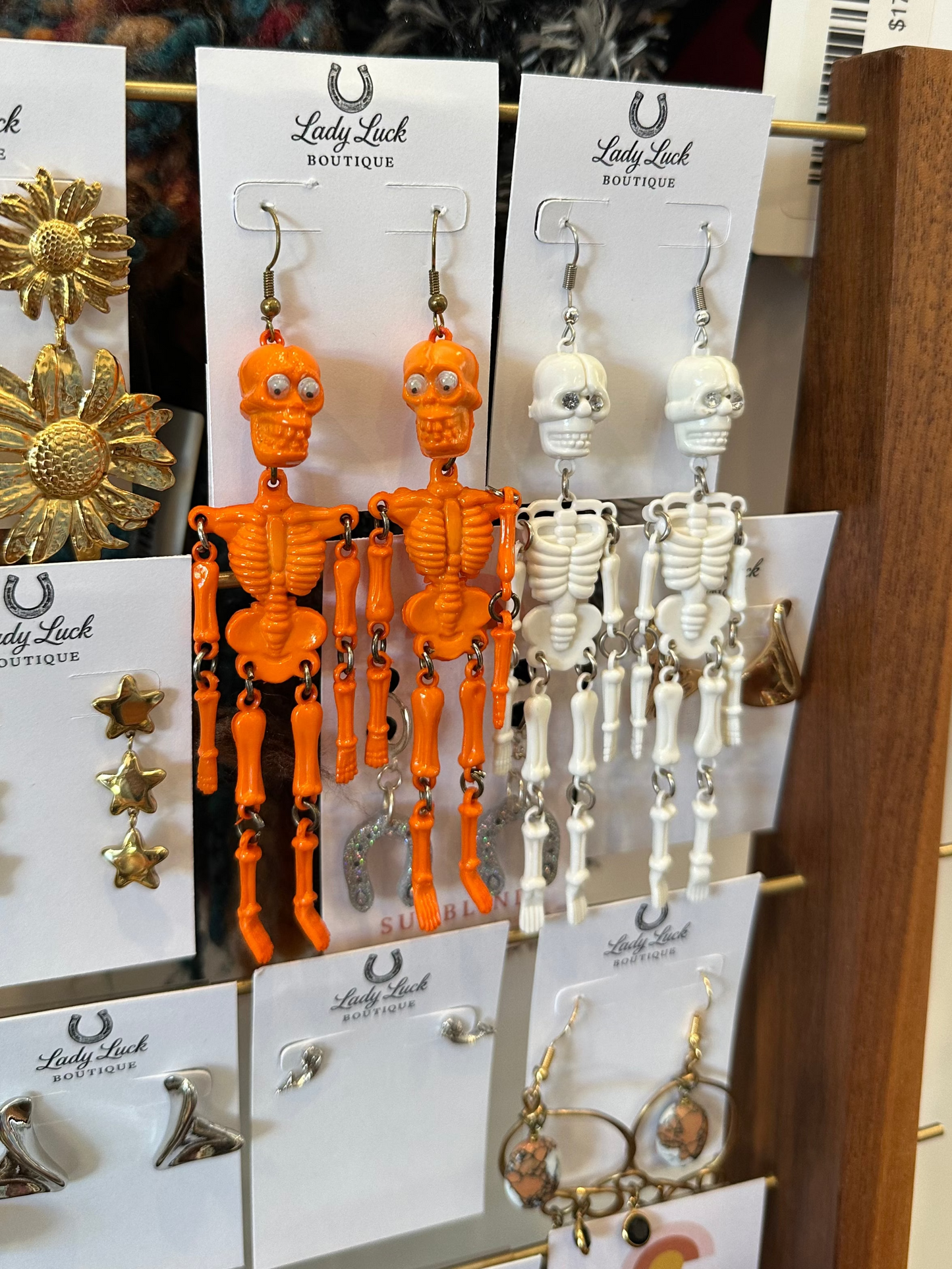 Vintage 80s/90s Skeleton Earrings