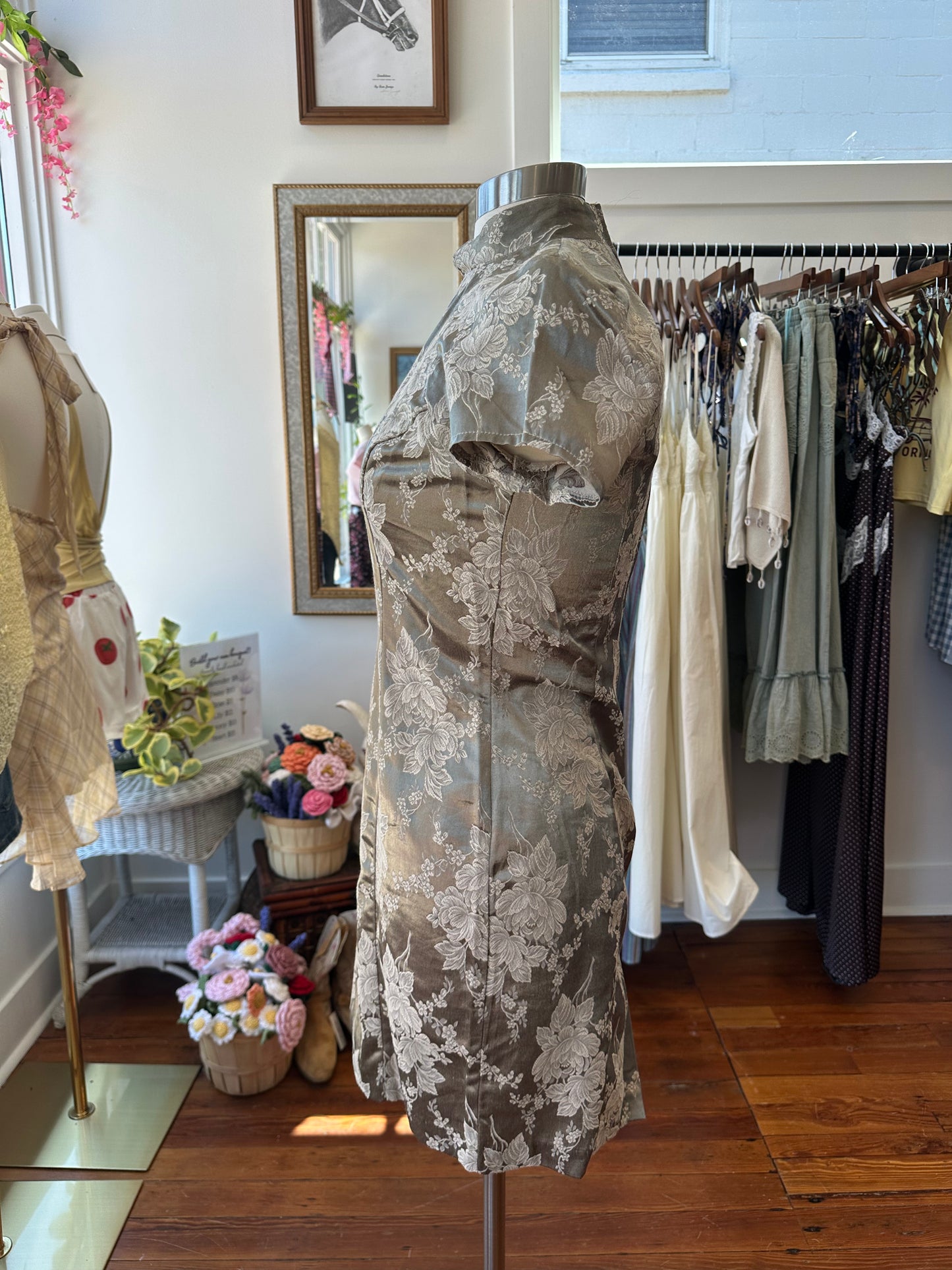 90's Qipao-Inspired Dress - Size 7