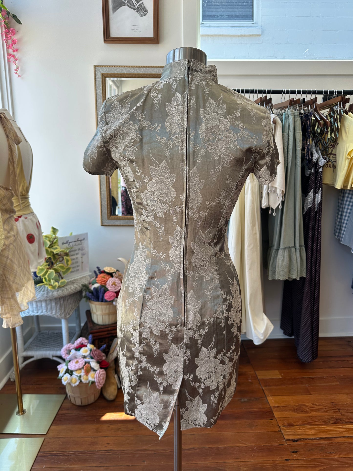 90's Qipao-Inspired Dress - Size 7