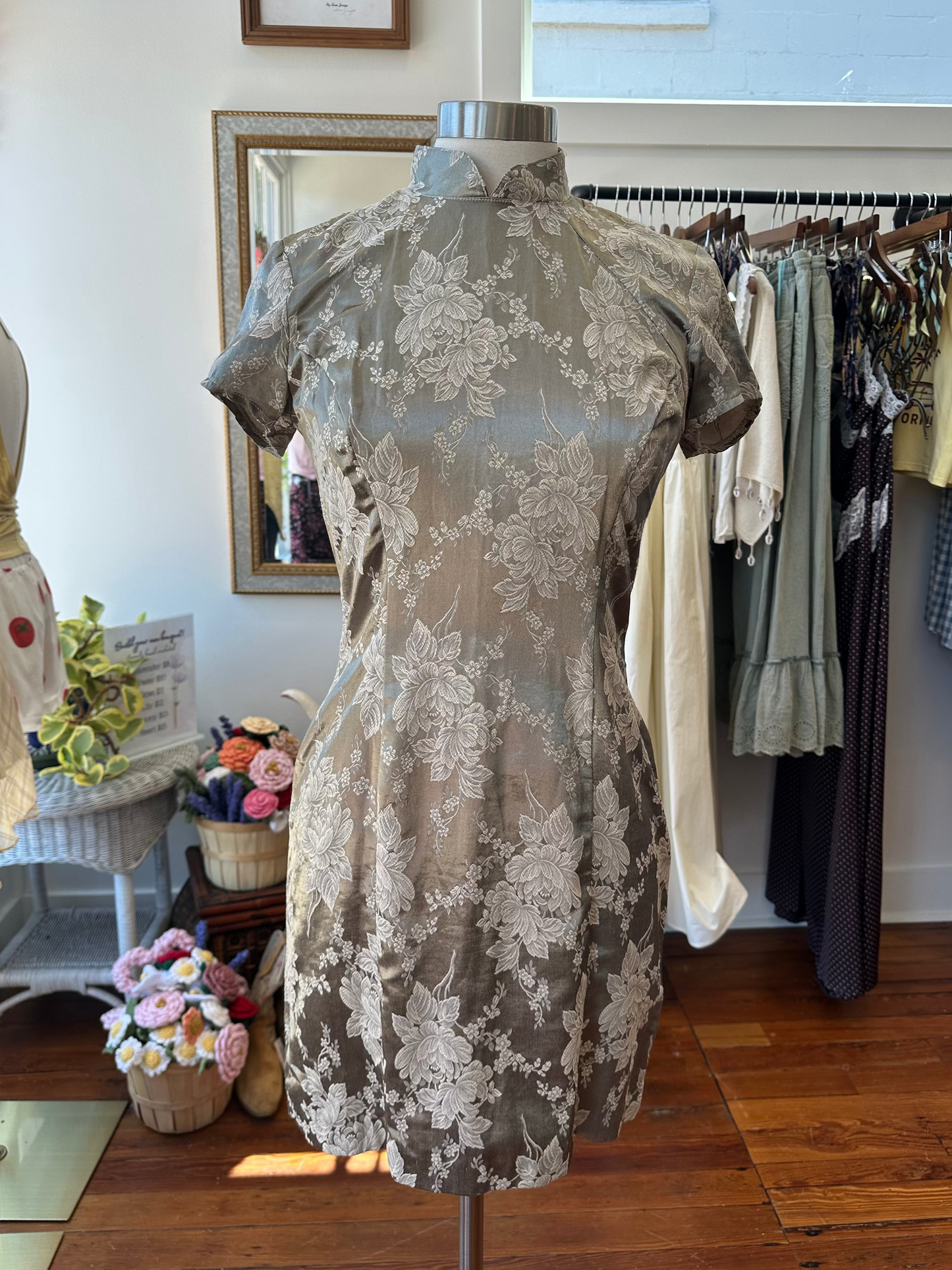90's Qipao-Inspired Dress - Size 7
