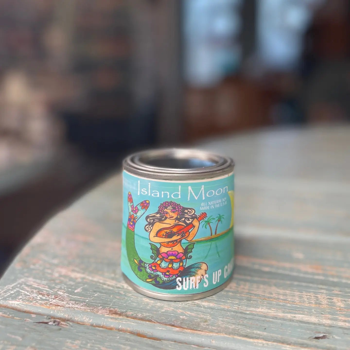 Surfs Up Paint Can Candle